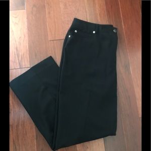 Rafaella Trouser Pant Black Classic Fit No Iron Casual Dressy Work Stretch 14P